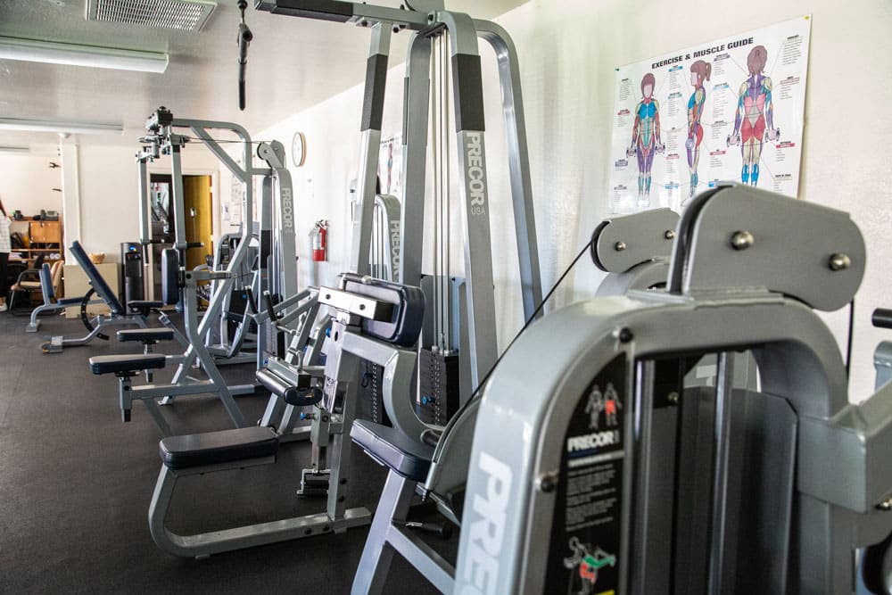 Exercise equipment at The Meadows