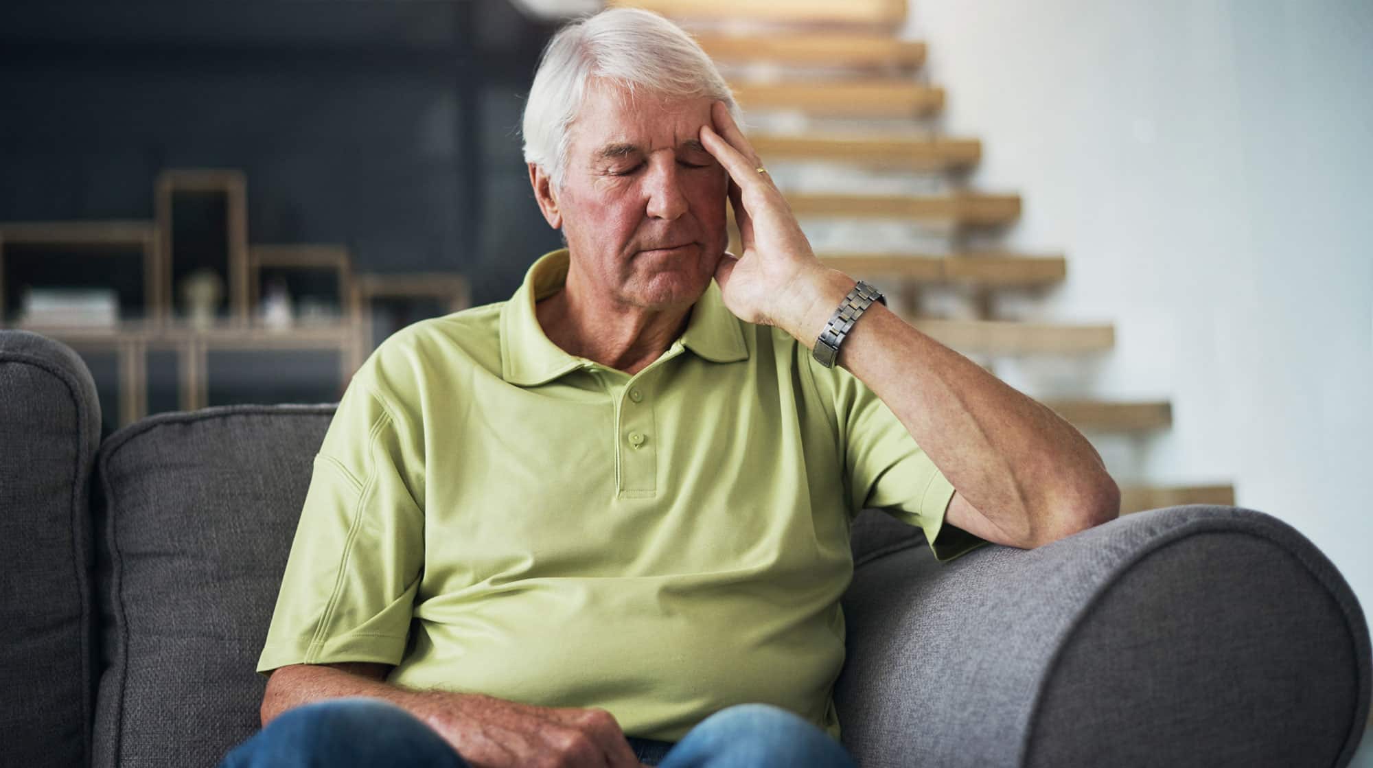 Stressed older Man